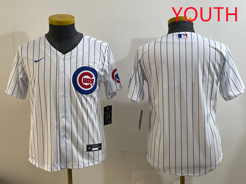 Youth Chicago Cubs blank white  MLB 2025 jersey